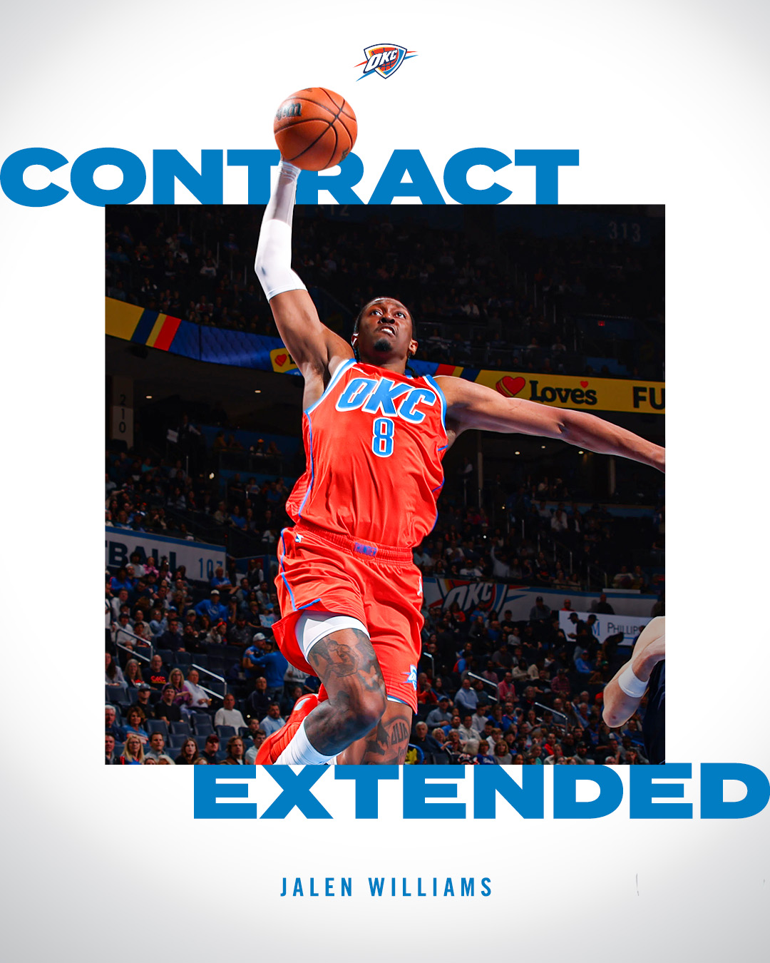 5年2.87亿美元！雷霆官宣提前续约杰伦·威廉姆斯