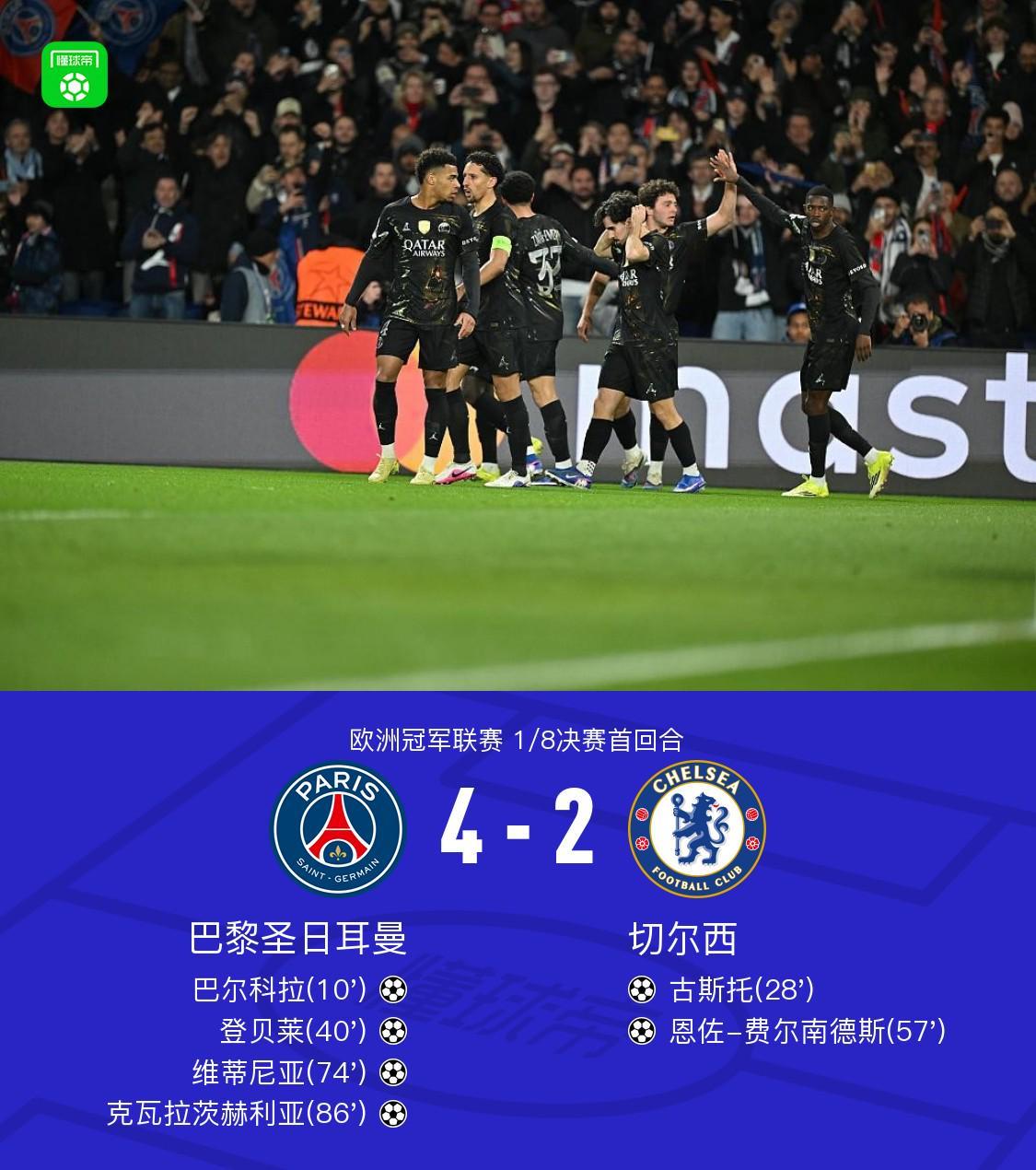 总决赛直播-XbotGo丨巴黎4-2切尔西，巴尔科拉、恩佐破门，KK7世界波
